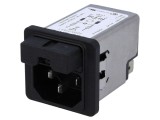 Conector de alimentare AC soclu tată 1A 250VAC IEC 60320