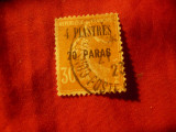 Timbru Levant Francez 1921 ,val. 4piastri20para supratipar pe 30C Franta stamp., Stampilat
