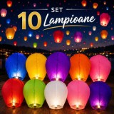 Cumpara ieftin Lampioane zburatoare colorate - set 10 bucati clasice - Rosu