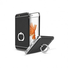 Husa Apple iPhone 8 Plus, Elegance Luxury 3in1 Ring Negru
