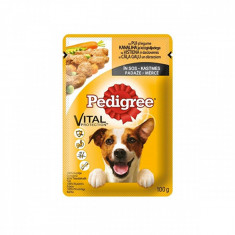 Pedigree hrana umeda caini cu Pui/Legume in sos 4x100 gr foto