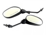Oglinzi Moto Negre M10 Revo - Carcasa Plastic, Filet Exterior - Set Oglinzi Universale