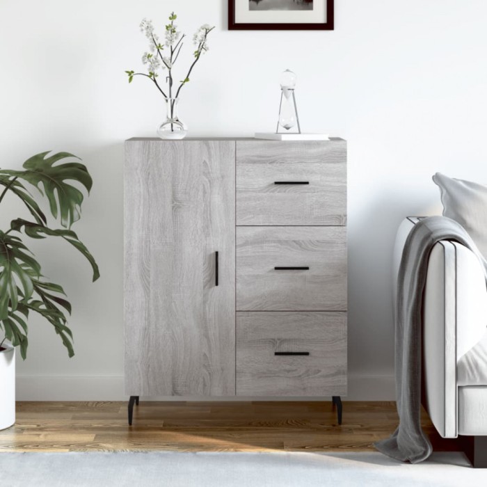 vidaXL Servantă, gri sonoma, 69,5x34x90 cm, lemn compozit 827938