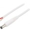 Cablu Alb 1x1mm2 DC 5.5/2.1 1.5m