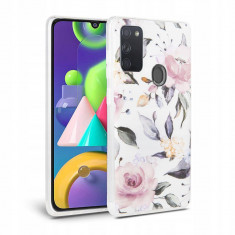 Carcasa Tech-Protect Floral Samsung Galaxy M21 White foto