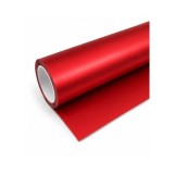 Folie auto PET Premium rosu satinat crom mat anti-bule 1 x 1.52 m