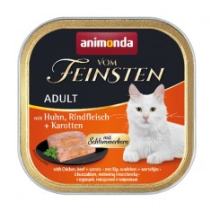 Animonda Vom Feinsten Adult Cat pui, vita + morcov 100 g foto
