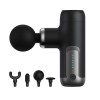 Pistol Masaj Profesional Mini CRISTALIS SALE&trade;, 6 Viteze, 4 Capete, 3200 Percutii/Minut, 2000mAh, Portabil, Silentios, Puternic