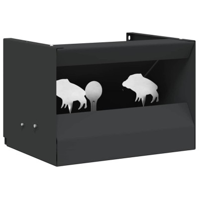 vidaXL Cutie pentru capcane de bile Negru 29 x 22 x 20 cm Oțel 42013597 foto