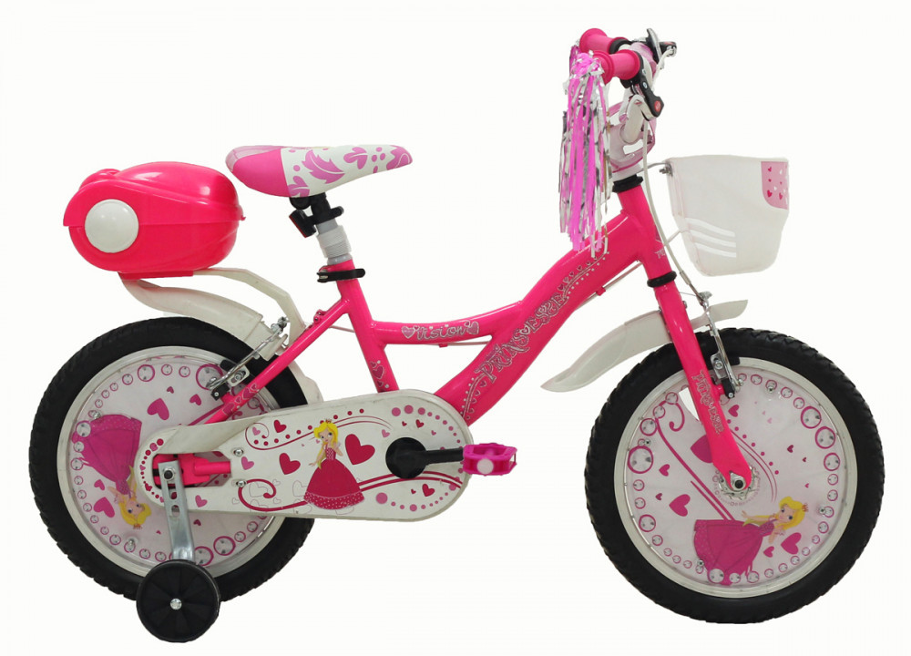 Bicicleta Copii Vision Princesse Culoare Roz Roata 16" otelPB  Cod:221616000008 | Okazii.ro