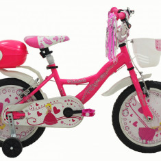 Bicicleta Copii Vision Princesse Culoare Roz Roata 16" otel PB Cod:221616000008