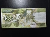 PORTUGALIA 5000 ESCUDOS 1991 SUPERBĂ