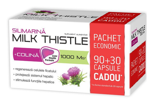 Milk thistle+colina 90cps+30cps gratis