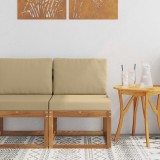 vidaXL Canapea Medie pentru Exterior Lemn Solid de Acacia natural 900457