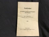 Brosura Contributiuni la cunoasterea faunei parazitologice din Romania de Dr. O. Marcu anul 1929 Cernauti / 10 pagini !