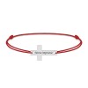 Crux - Bratara personalizata argint si snur cruce