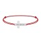 Crux - Bratara personalizata argint si snur cruce