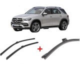 Cumpara ieftin Set 3 stergatoare MERCEDES-BENZ GLE (V167) din 2018 - 2023, pentru parbriz si luneta fata si spate auto, Bosch Aerotwin, din cauciuc siliconat reziste