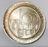AUSTRIA 100 SCHILLING 1978 ARGINT ARLBERG TUNNEL STARE UNC