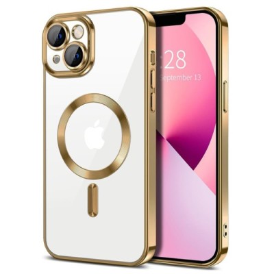 Husa pentru iPhone 14 Plus - Techsuit Luxury Crystal MagSafe - Gold foto
