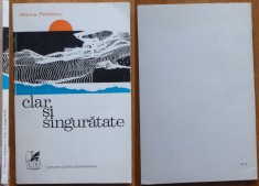 Marius Robescu, Clar si singuratate, 1972, editia 1 cu autograf catre Vasile Baran