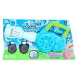 Pistol de facut baloane cu lumini si sunete, Bubble Gun, 256 ml, Albastru