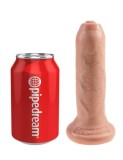 Dildo Clasic Cu Ventuza King Cock Necircumcis, Natural, 15 cm