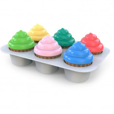 Bright Starts Cupcakes jucărie interactivă cu piese care se pot insera 3 m+ 1 buc