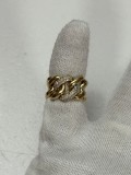 INEL AUR 14K + Cristale Zirconia - Lat - Tip &quot; Lant&quot; - 5.4g. - Doar 315lei/gr. !, 46 - 56, Galben