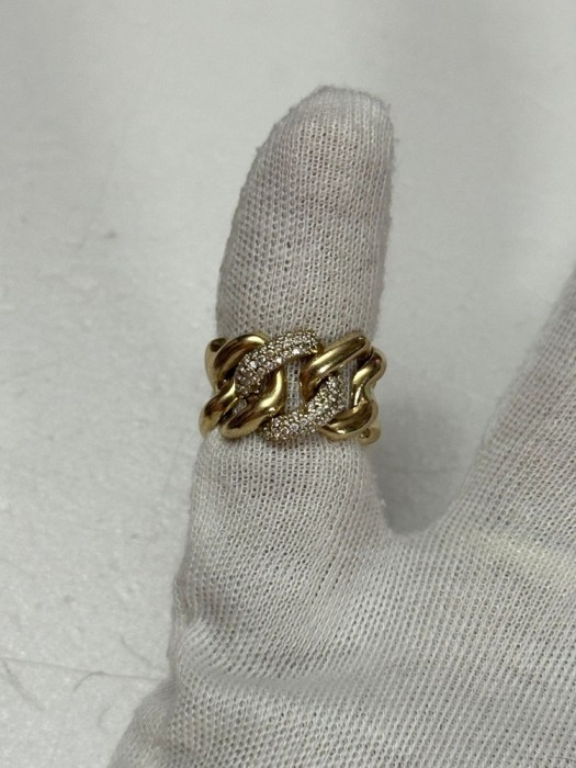 INEL AUR 14K + Cristale Zirconia - Lat - Tip &quot; Lant&quot; - 5.4g. - Doar 315lei/gr. !