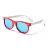 Ochelari de Soare pentru Copii cu Protectie UV - Techsuit (D802) - Red / White / Ice-Blue