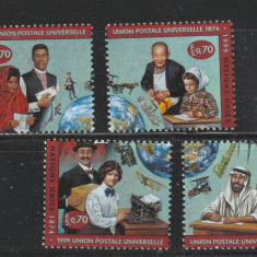 ONU Geneva 1999-UPU,Aniversare 125 ani,serie 4 val.MNH.Mi.376-379