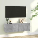 vidaXL Comodă TV, gri beton, 100 x 30 x 30 cm, PAL