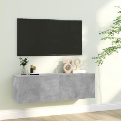 Gossi comoda tv, gri beton, 100 x 30 x 30 cm, lemn prelucrat foto