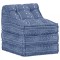 vidaXL Fotoliu puf modular, indigo, material textil