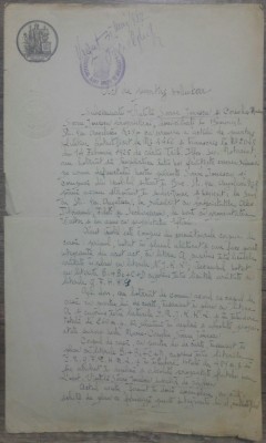 Act de partaj voluntar// complet olograf, Bucuresti 1927 foto