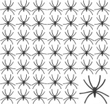 Set de 60 de paianjeni Halloween Funklu, plastic, negru, 4.5 x 4 cm