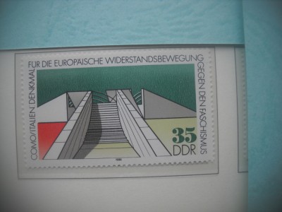 HOPCT TIMBRE MNH 1235 MONUMENT REZISTEN ANTIFASCISTA-1 VAL-1988-GERMANIA DDR/RDG foto