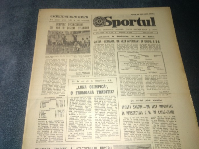 ZIARUL SPORTUL 9 IUNIE 1983