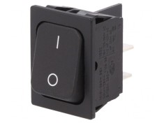 Rocker Switch 20A 250V Black IP40