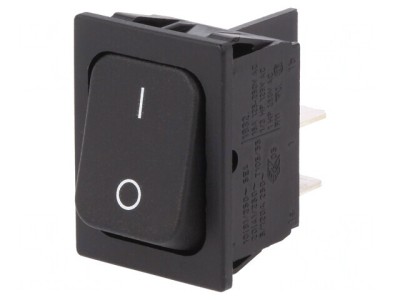 Rocker Switch 20A 250V Black IP40 foto