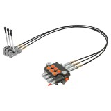 Distribuitor hidraulic cu 3 manete, cablu 2 m, 250 bar, 80L/min Breckner