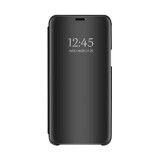 Husa Huawei P Smart (2019) Clear View Flip Mirror Stand, Neagra, ALC MOBILE
