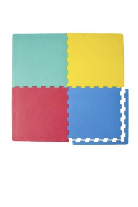 Covoras tip puzzle pentru podea simplu, multicolor, 4 buc, 60x60cm ConceptSeller