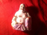 Budha - Statueta veche din portelan pictata manual , h=12cm