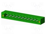 Conector regletă de conexiuni deconectabilă soclu tată 11 pini 5mm AMPHENOL ANYTEK OQ verde