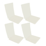Set 4 perne decorative pentru scaun de bucatarie cu spatar, dimensiune sezut 42x40 cm, spatar 42x50 cm, culoare alb, Palmonix