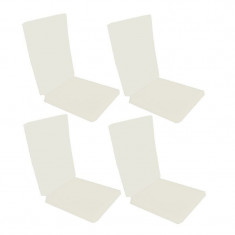 Set 4 perne decorative pentru scaun de bucatarie cu spatar, dimensiune sezut 42x40 cm, spatar 42x50 cm, culoare alb