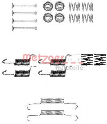 Set accesorii, saboti frana parcare CITROEN C-CROSSER ENTERPRISE (2009 - 2016) METZGER 105-0010