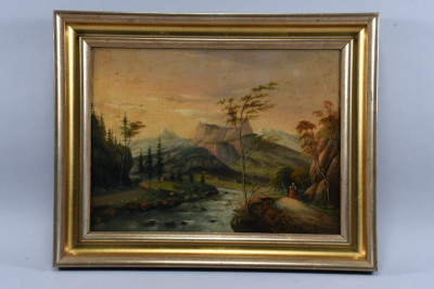 tablou : ulei pe lemn, secolul XIX foto